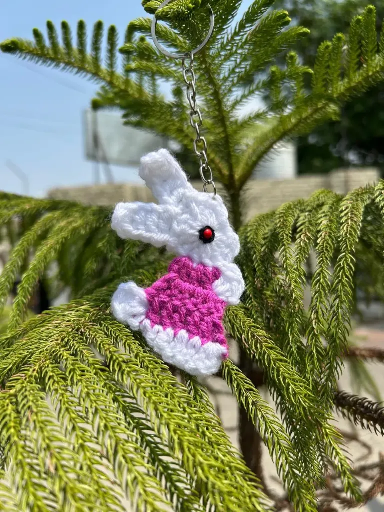 Small Bunny Keychain (Pink)