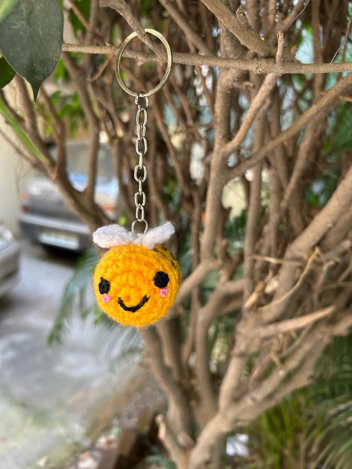 Honeybee Keychain